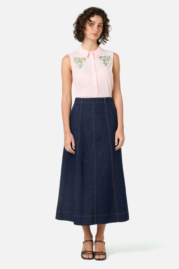 Princess Highway - Robin Embroidered Sweet Shirt - pink