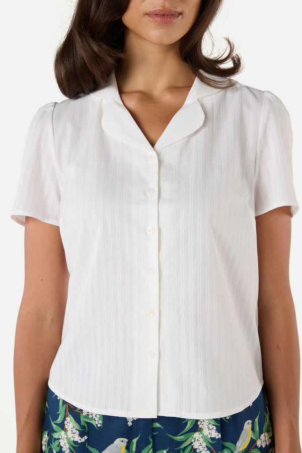 Princess Highway - Picnic Embroidered Blouse - white