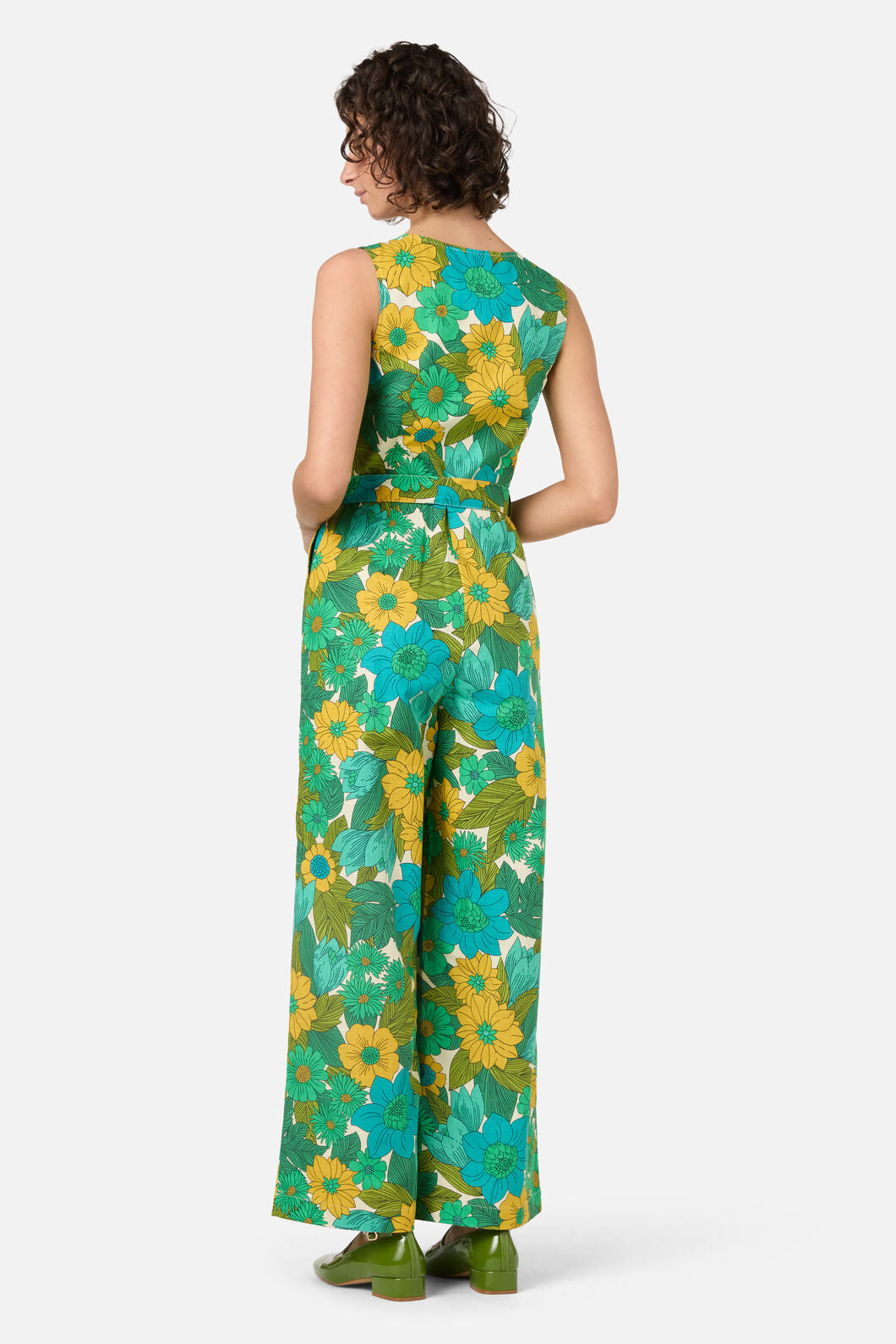 Princess Highway - Nellie 70'S Floral Jumpsuit - green