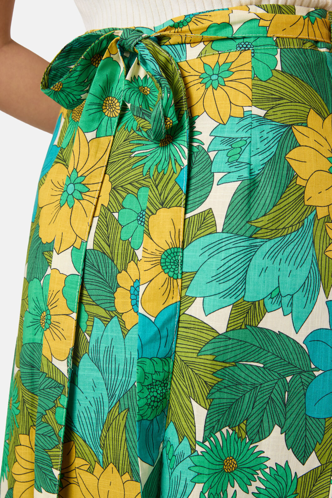 Princess Highway - Nellie 70'S Floral Wrap Skirt - green