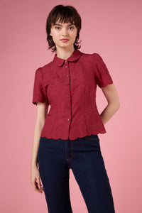 Princess Highway - Sweet Bow Blouse - wine