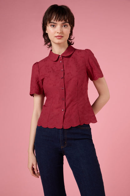 Princess Highway - Sweet Bow Blouse - wine