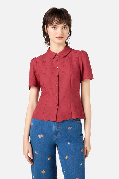 Princess Highway - Sweet Bow Blouse - wine