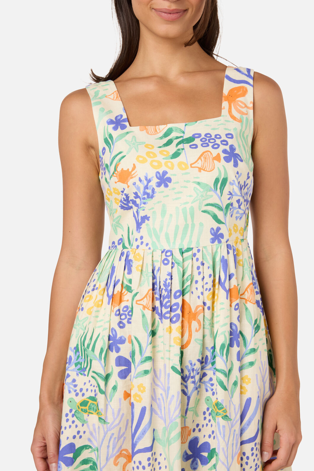 Princess Highway - Coral Reef Midi Dress - cream