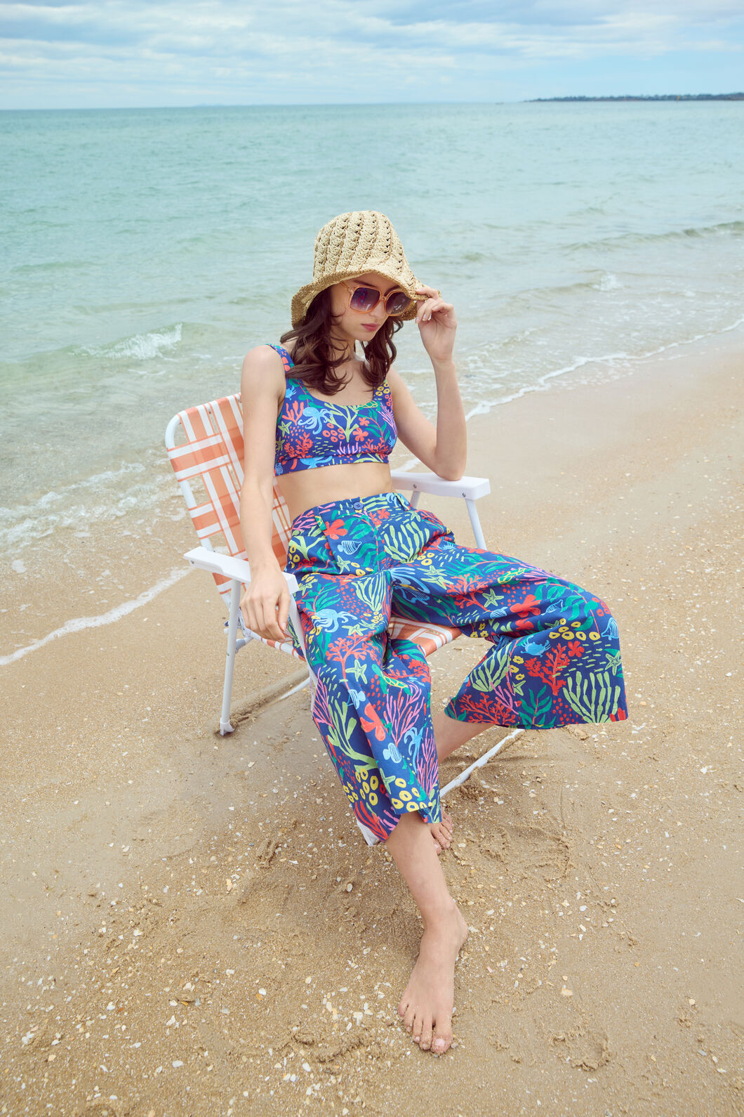 Princess Highway - Coral Reef Culotte - blue