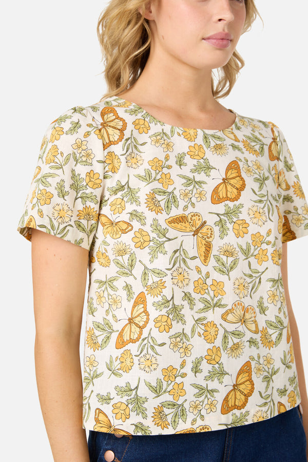 Princess Highway - Yvette Butterfly Top - cream