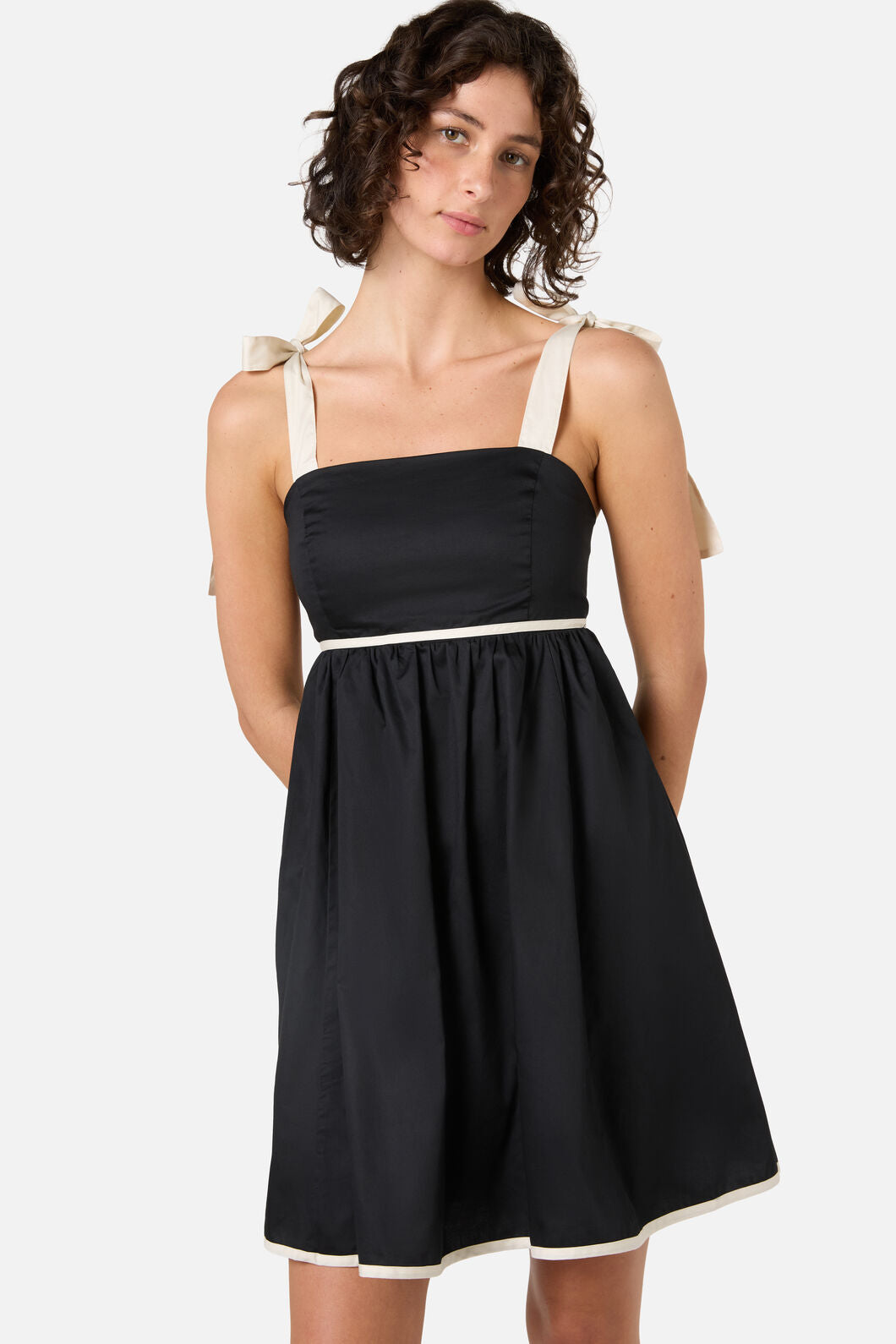 Princess Highway - Olivia Contrast Mini Dress - black-cream