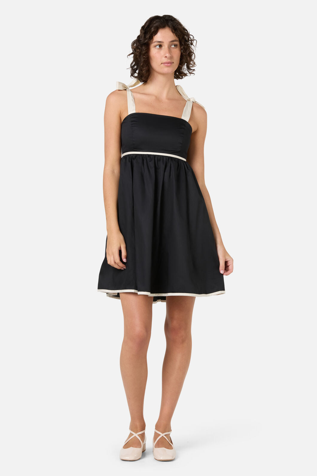 Princess Highway - Olivia Contrast Mini Dress - black-cream