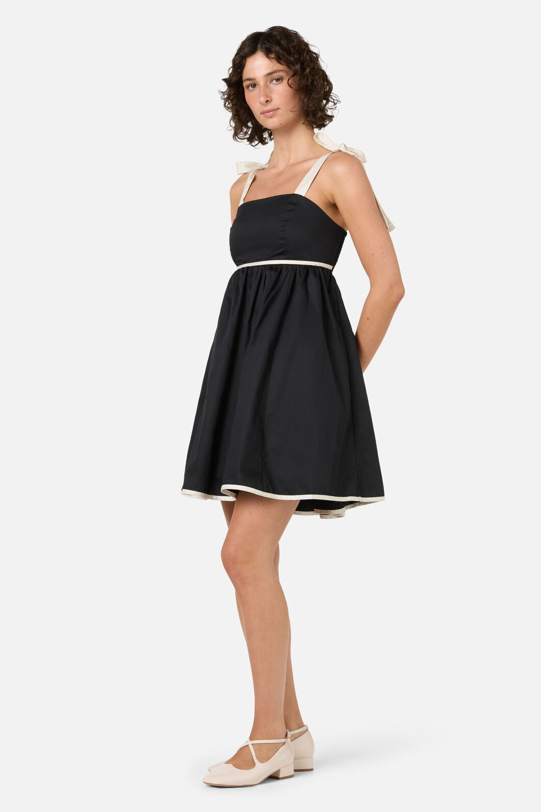Princess Highway - Olivia Contrast Mini Dress - black-cream