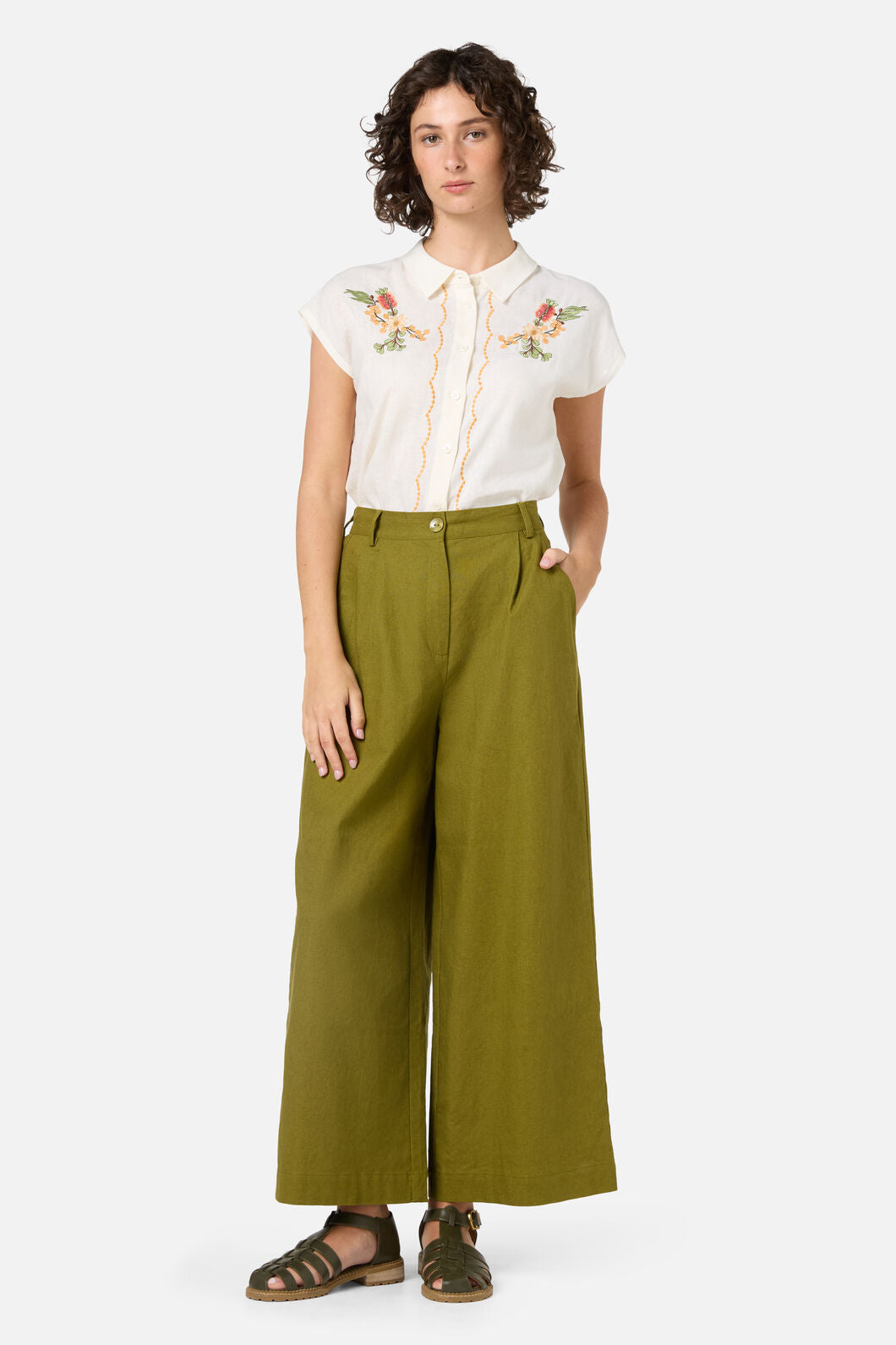Princess Highway - Hattie Summer Culotte - olive