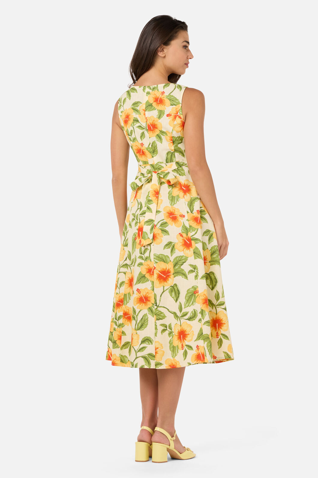 Princess Highway - Hibiscus Summer Midi Dress - cream