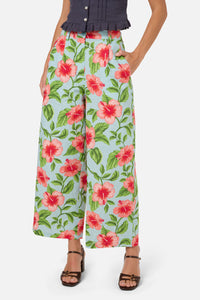 Princess Highway - Hibiscus Summer Pant - blue