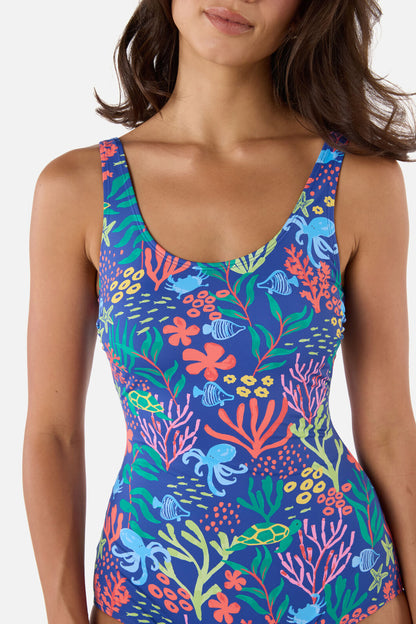 Princess Highway - Coral Reef One Piece - blue