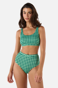 Princess Highway - Gingham Bikini Bottom - green
