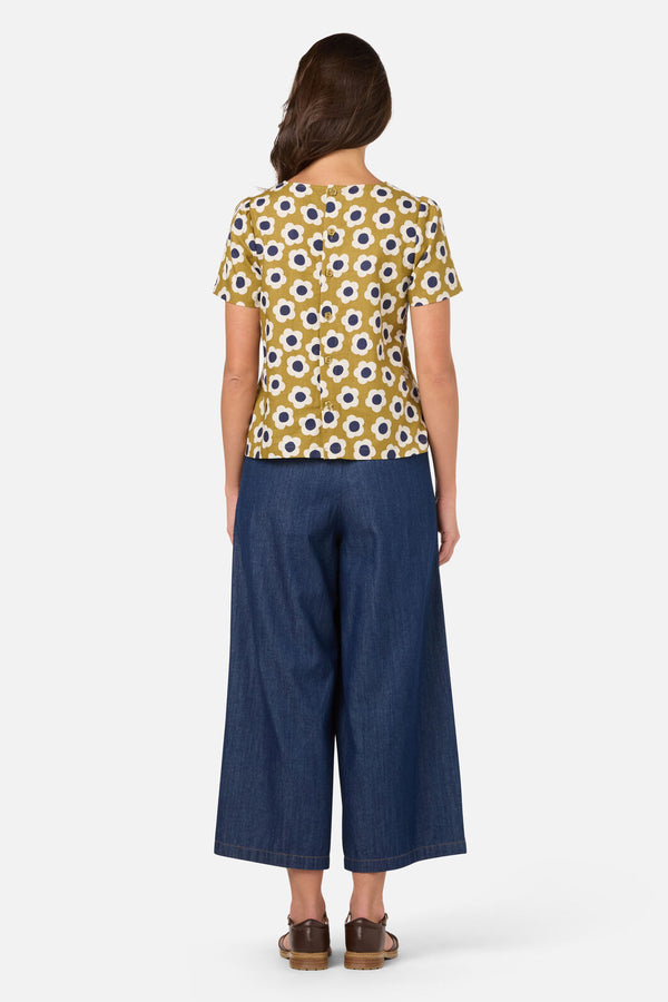 Princess Highway - Janie 60'S Short Sleeve Top - olive