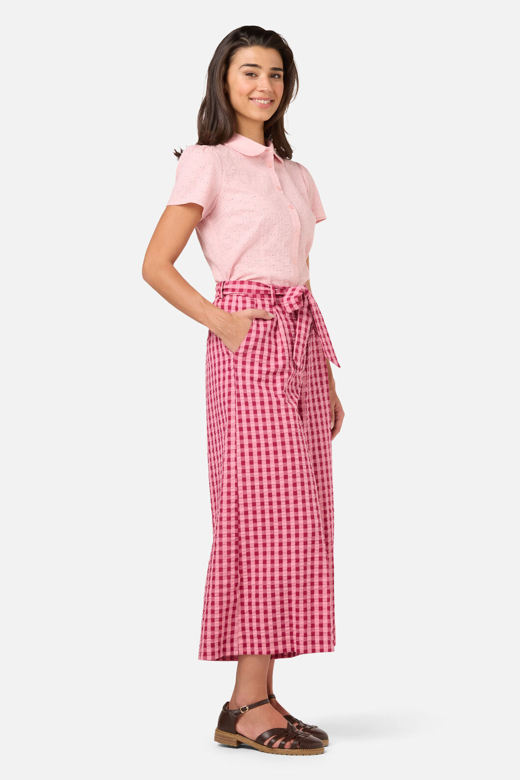 Princess Highway - Margot Check Culotte - pink