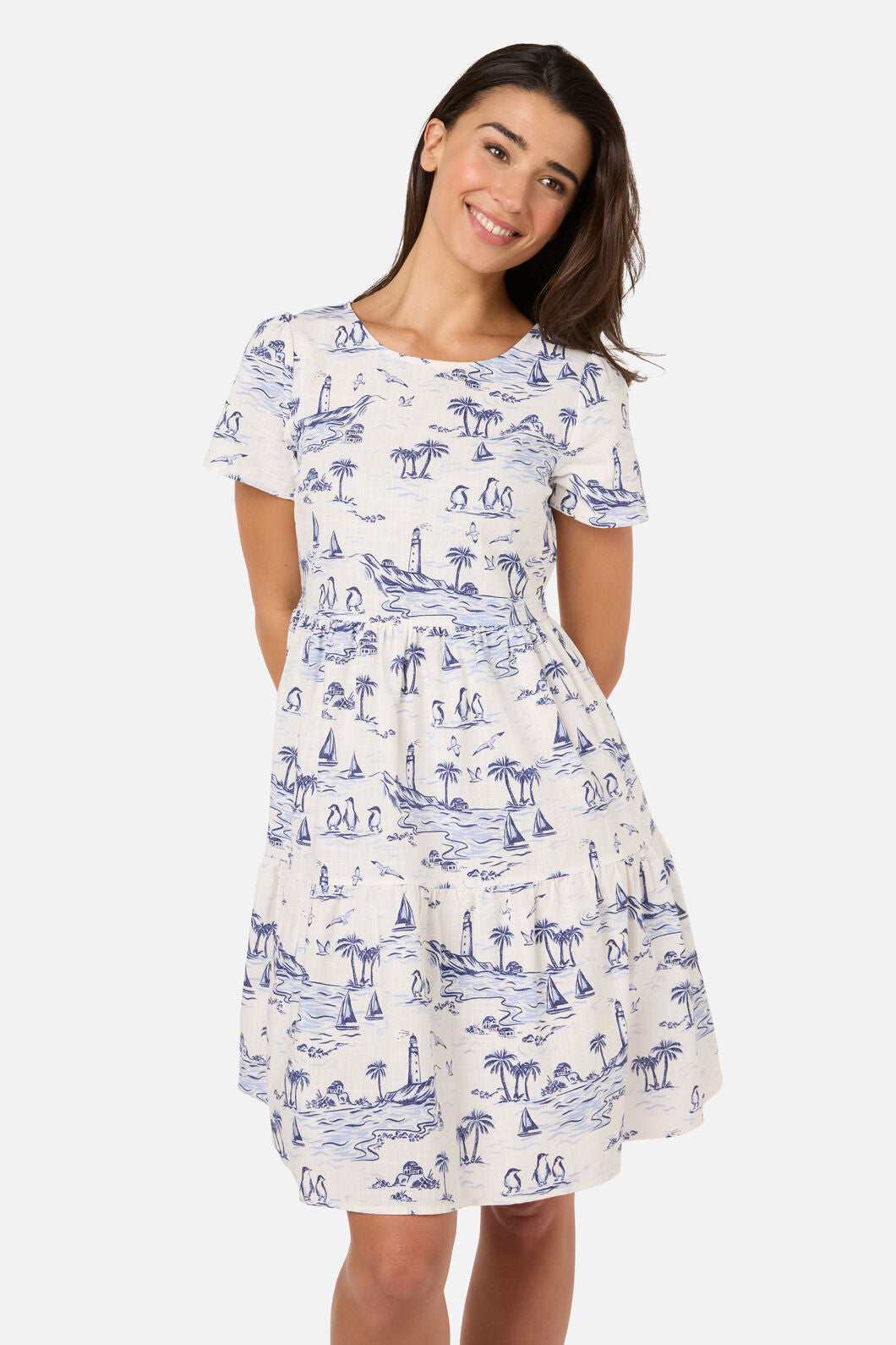 Princess Highway - Seaside Toile Mini Dress - blue