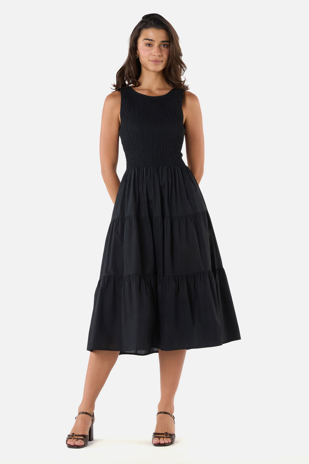 Princess Highway - Avril Shirred Midi Dress - black