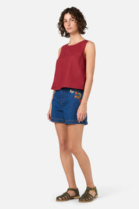 Princess Highway - Hattie Shell Top - henna