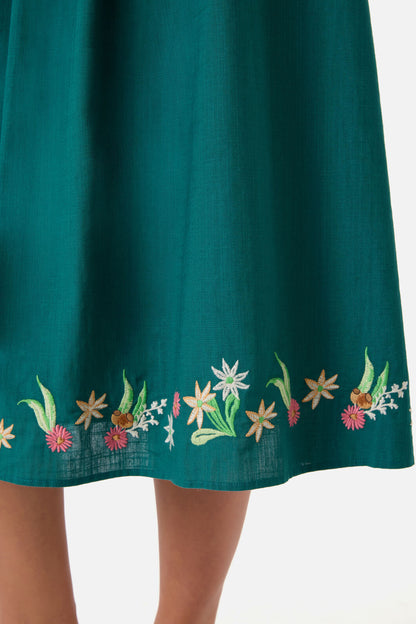 Princess Highway - Sweet Native Embroidered Dress - teal
