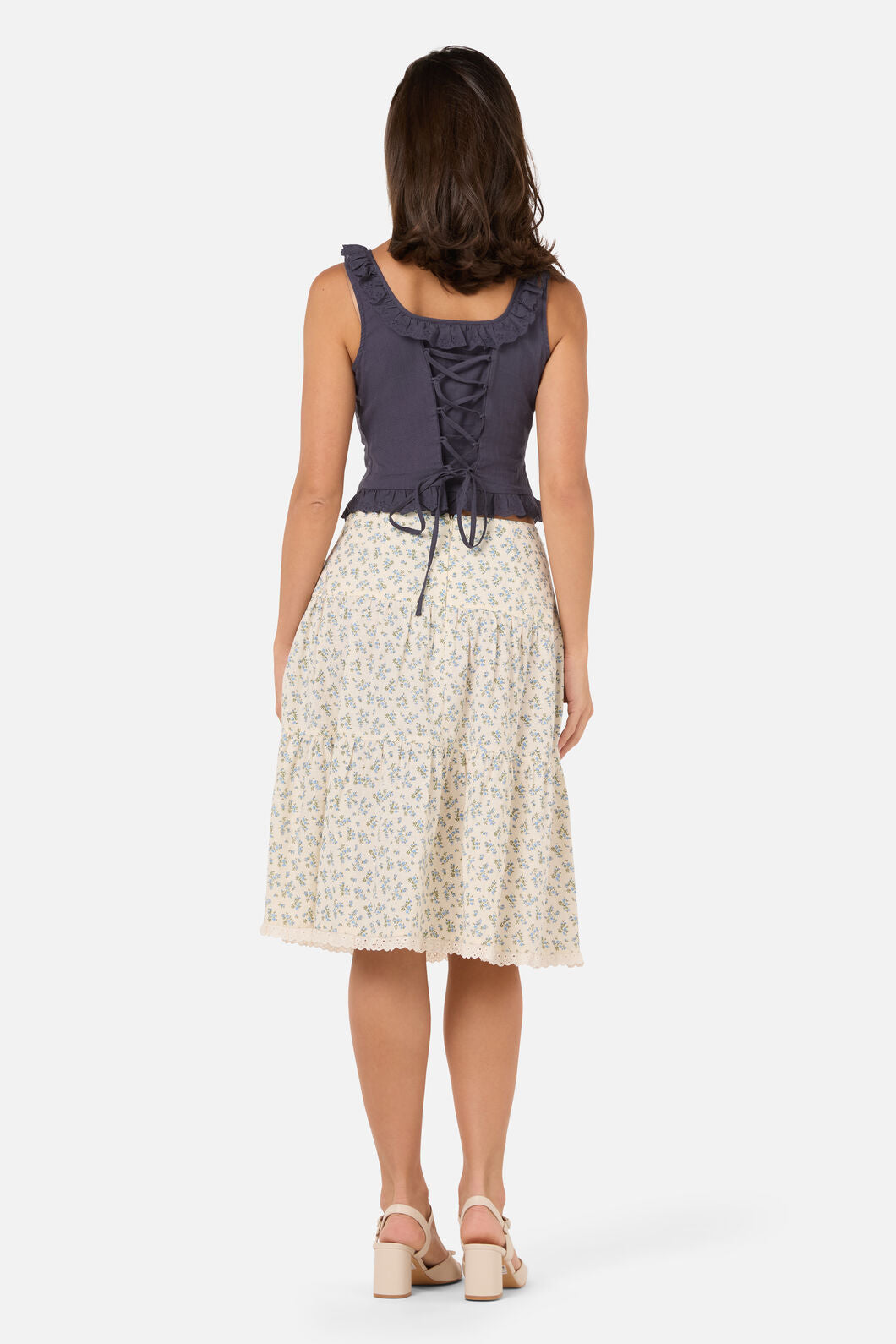 Princess Highway - Elsie Sweet Corset Top - bluestone