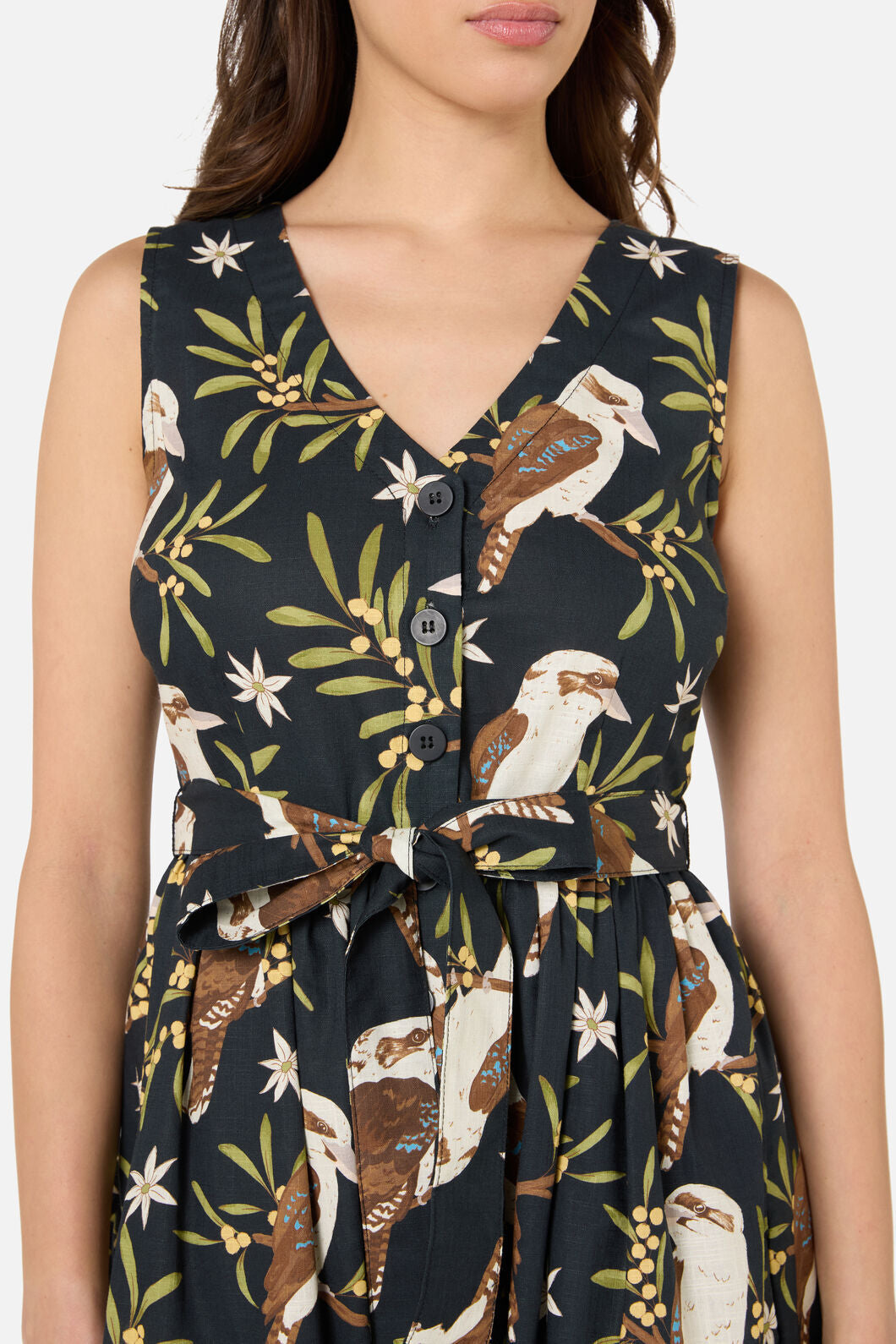 Princess Highway - Kookaburra Midi Dress - black