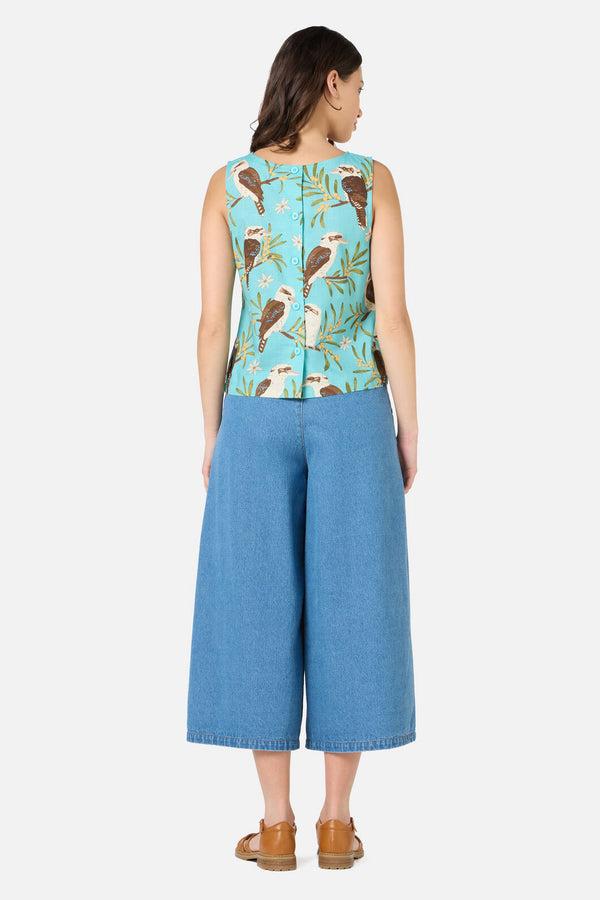 Princess Highway - Kookaburra Sleeveless Top - blue