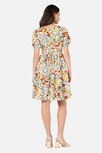 Princess Highway - Fancy Horses Tiered Mini Dress - cream