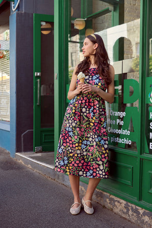 Princess Highway - Liberty Native Midi Dress - navy