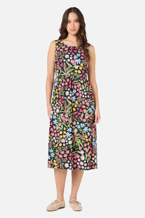 Princess Highway - Liberty Native Midi Dress - navy