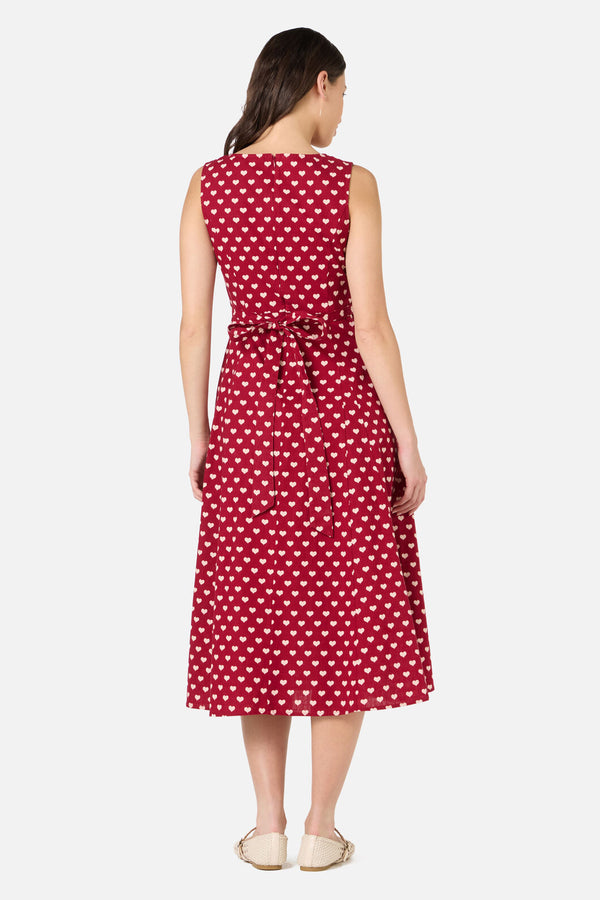 Princess Highway - Sweet Heart Midi Dress - red
