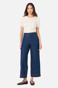 Princess Highway - Sweet Heart Emb Jean - dark-denim
