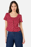 Princess Highway - Sweet Heart Top - red