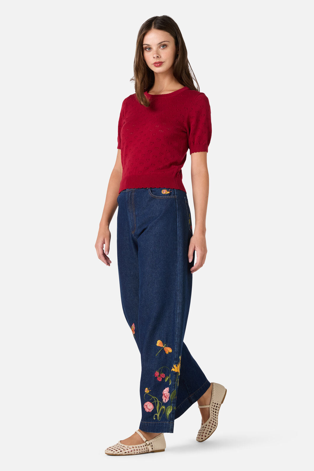 Princess Highway - Amora Heart Knit Top - red