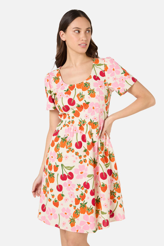Princess Highway - Berries N Cream Mini Dress - cream