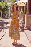 Princess Highway - Sally Retro Midi Dress - chocolate