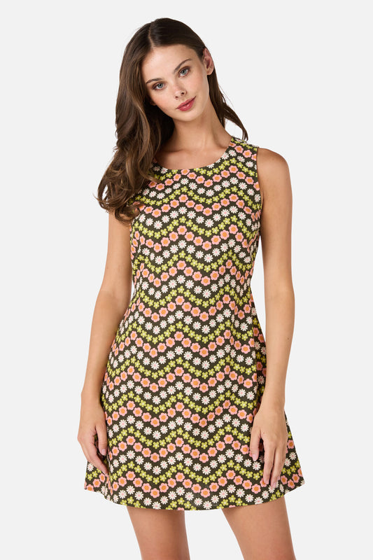 Princess Highway - Sally Retro Mini Shift Dress - green