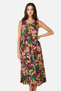 Princess Highway - Tiana Tree Frog Midi Dress - burgundy