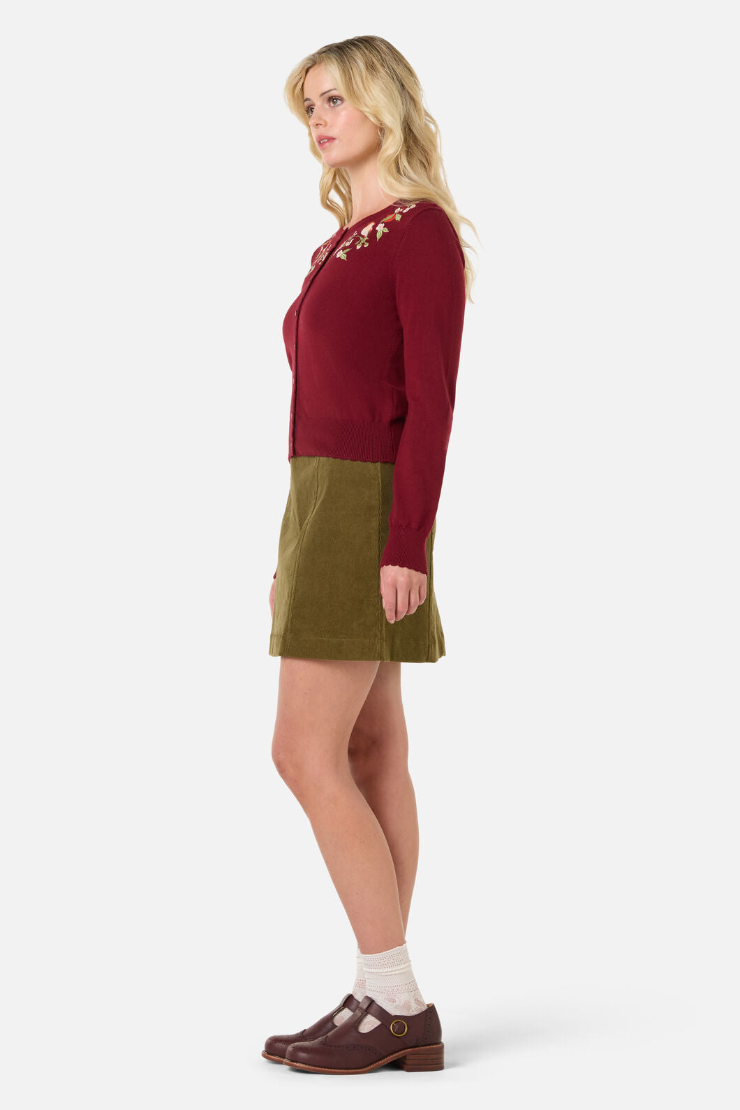 Princess Highway - Apple & Robin Emb Cardigan - wine