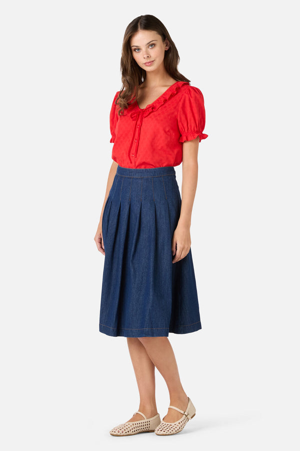 Princess Highway - Kayla Ruffle Blouse - red