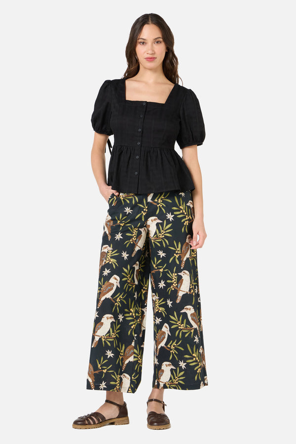 Princess Highway - Eveleigh Peplum Top - black