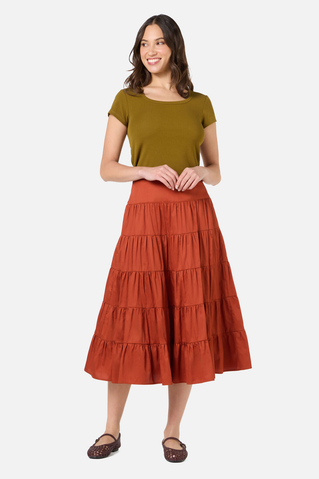Princess Highway - Gillie Midi Skirt - rust