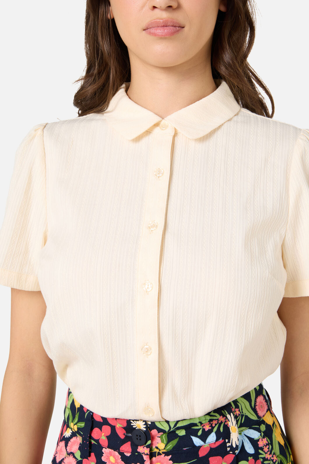 Princess Highway - Lee Short Sleeve Blouse - cream