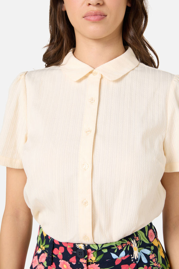 Princess Highway - Lee Short Sleeve Blouse - cream