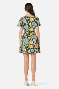 Princess Highway - Leonie Floral Mini Dress - deep-green