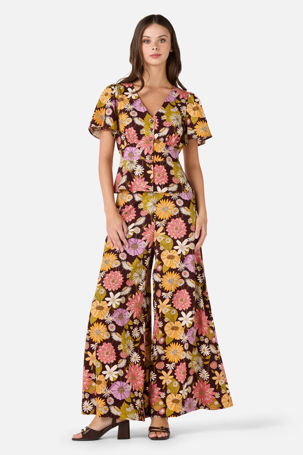 Princess Highway - Leonie Floral Pant - plum