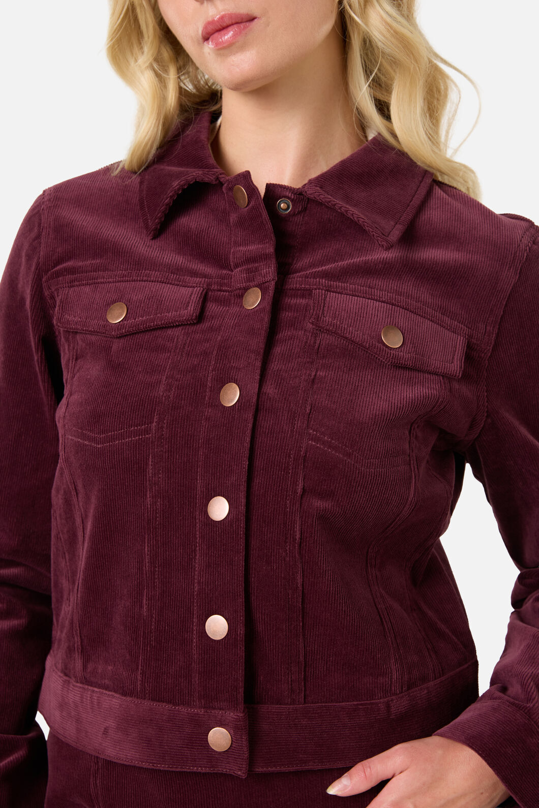 Princess Highway - Charlie Girl Cord Jacket - wine
