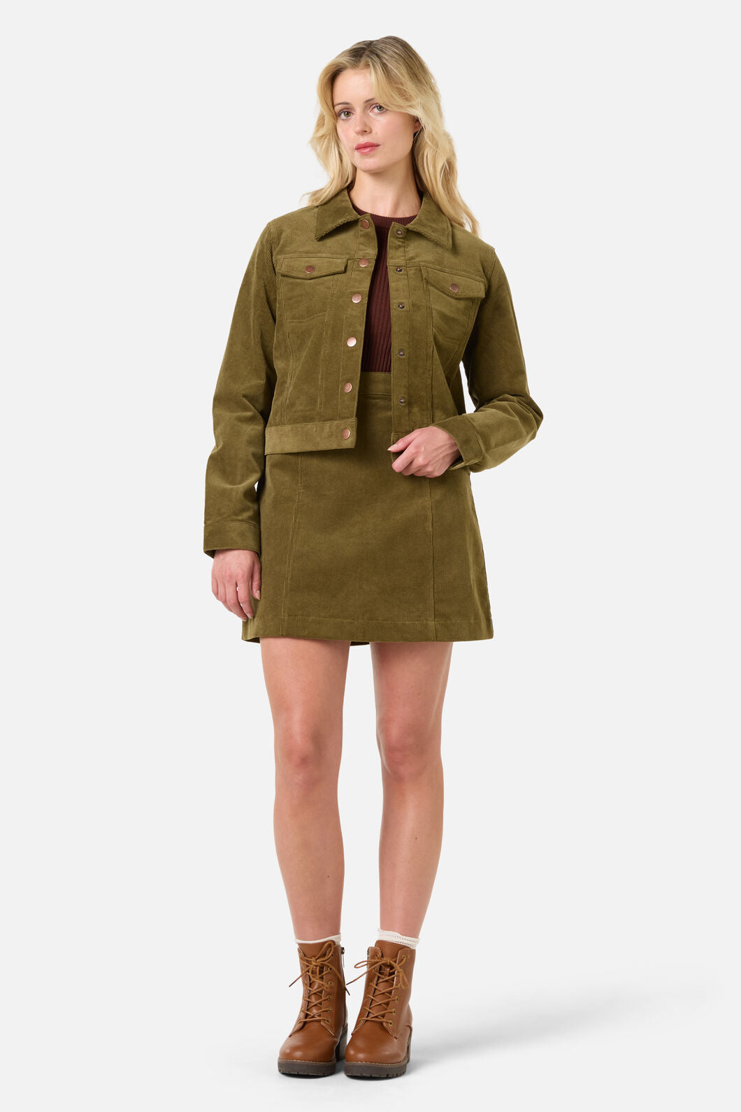 Princess Highway - Charlie Girl Cord Jacket - olive