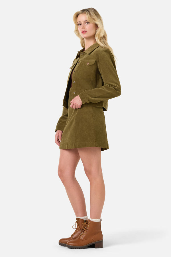 Princess Highway - Charlie Girl Cord Jacket - olive