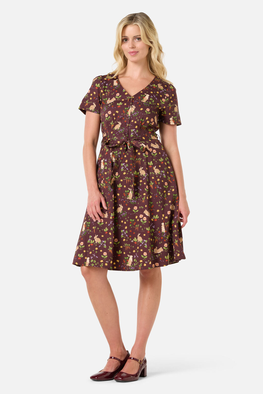 Princess Highway - Lola Rabbit Tea Dress - chocolate